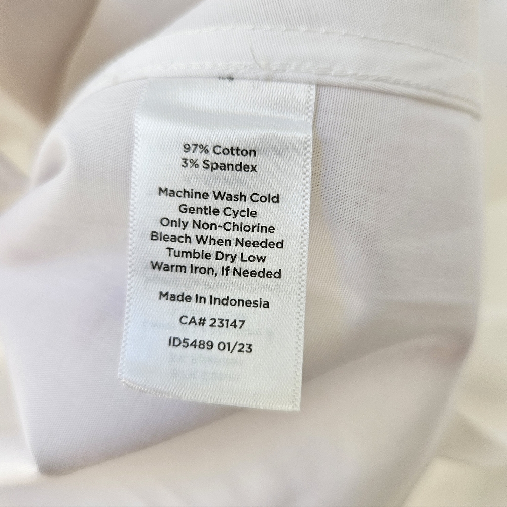 Talbots Women's White Button-Down Shirt - Classic Collar - Picture 7 of 7